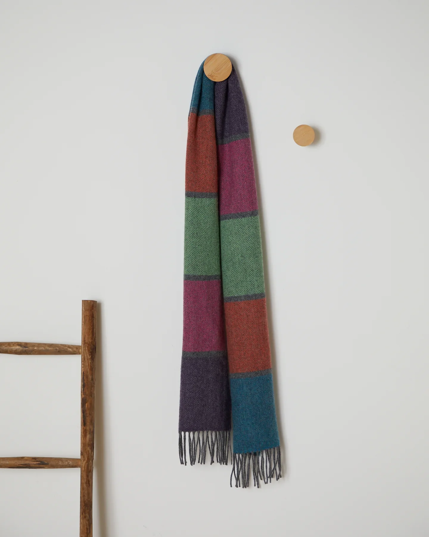Foxford Bright Stripe Lambswool Scarf - Image 3