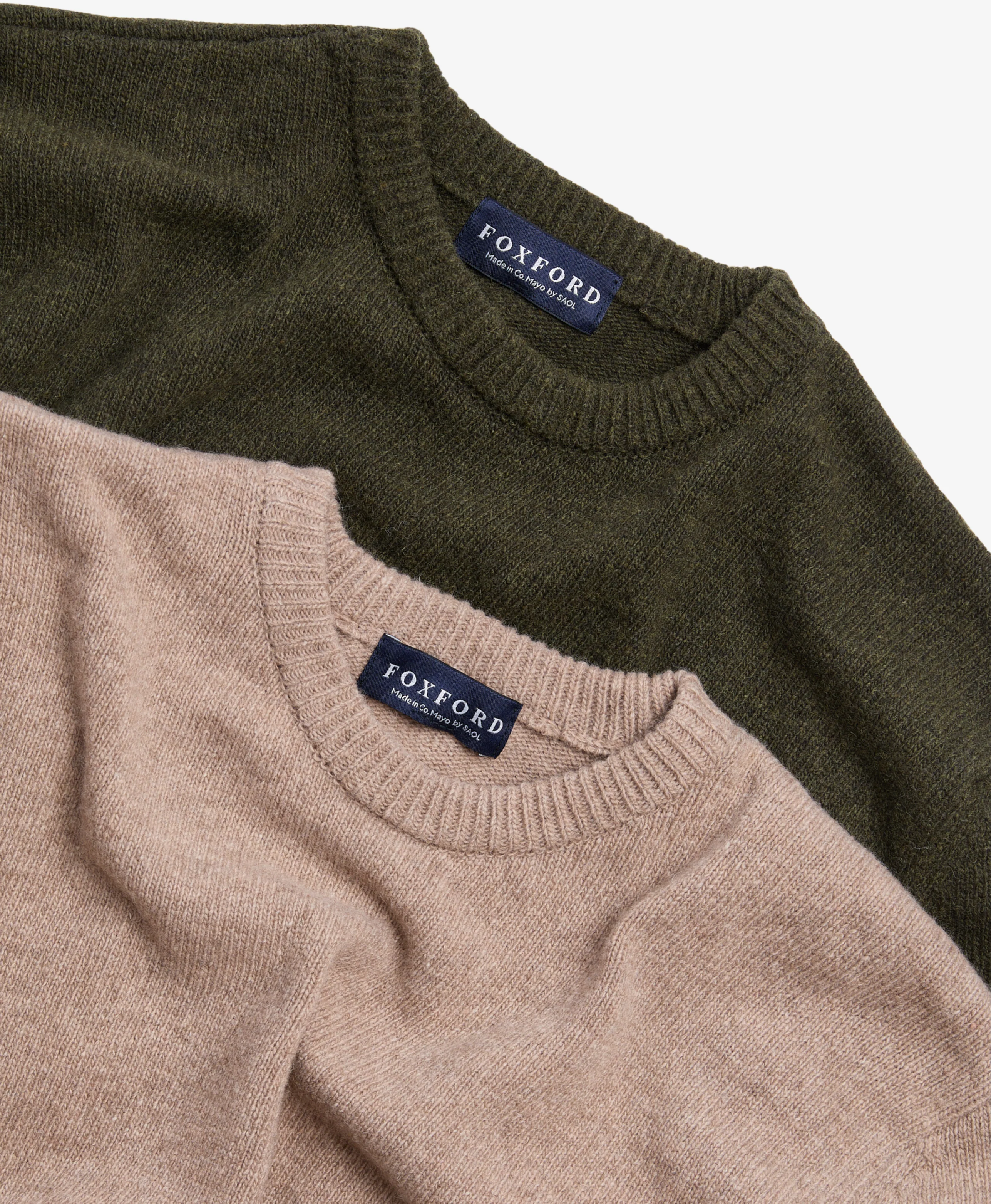 Foxford Brown Lambswool Round Neck - Image 3