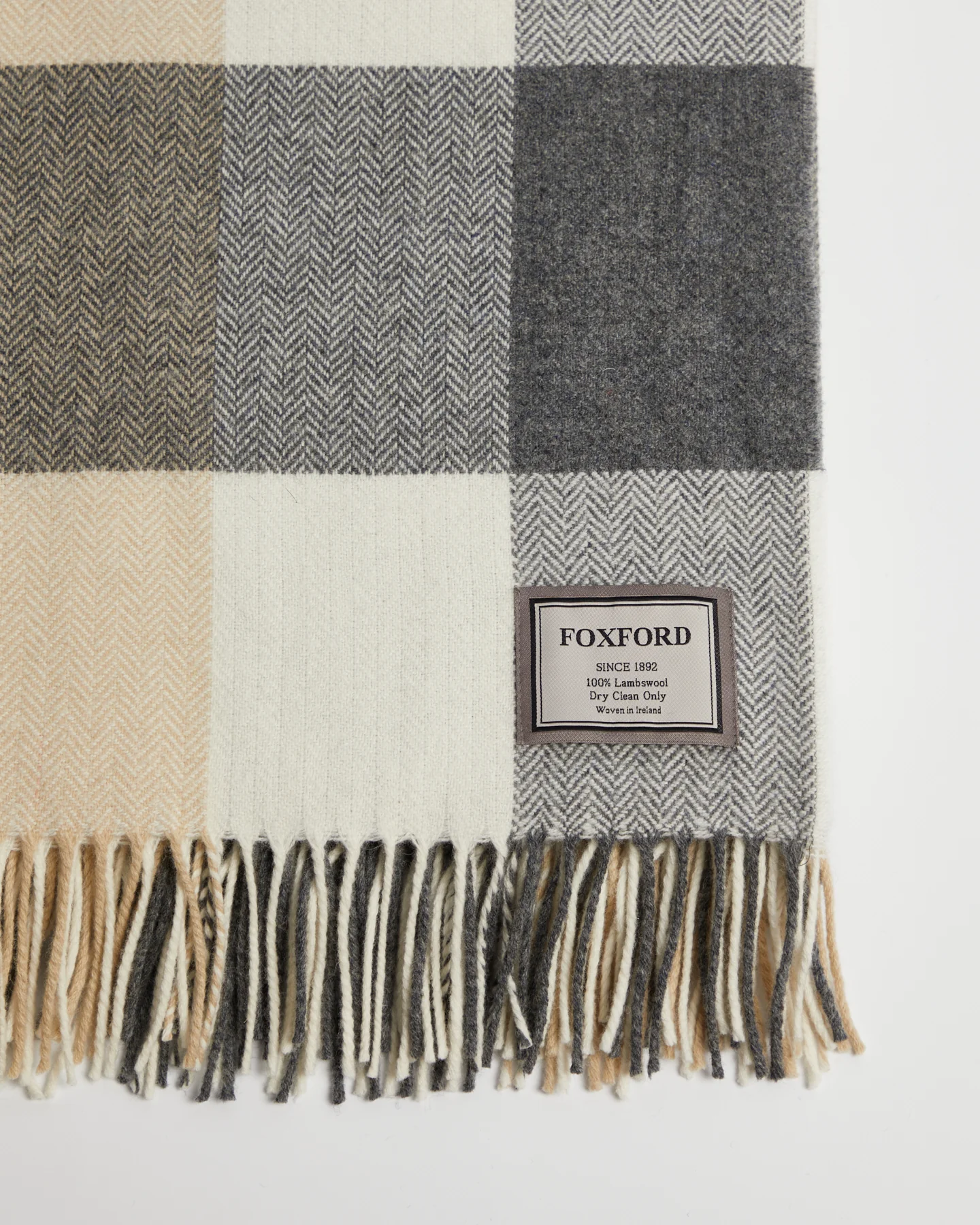 Foxford Classic Check Lambswool Throw - Image 3