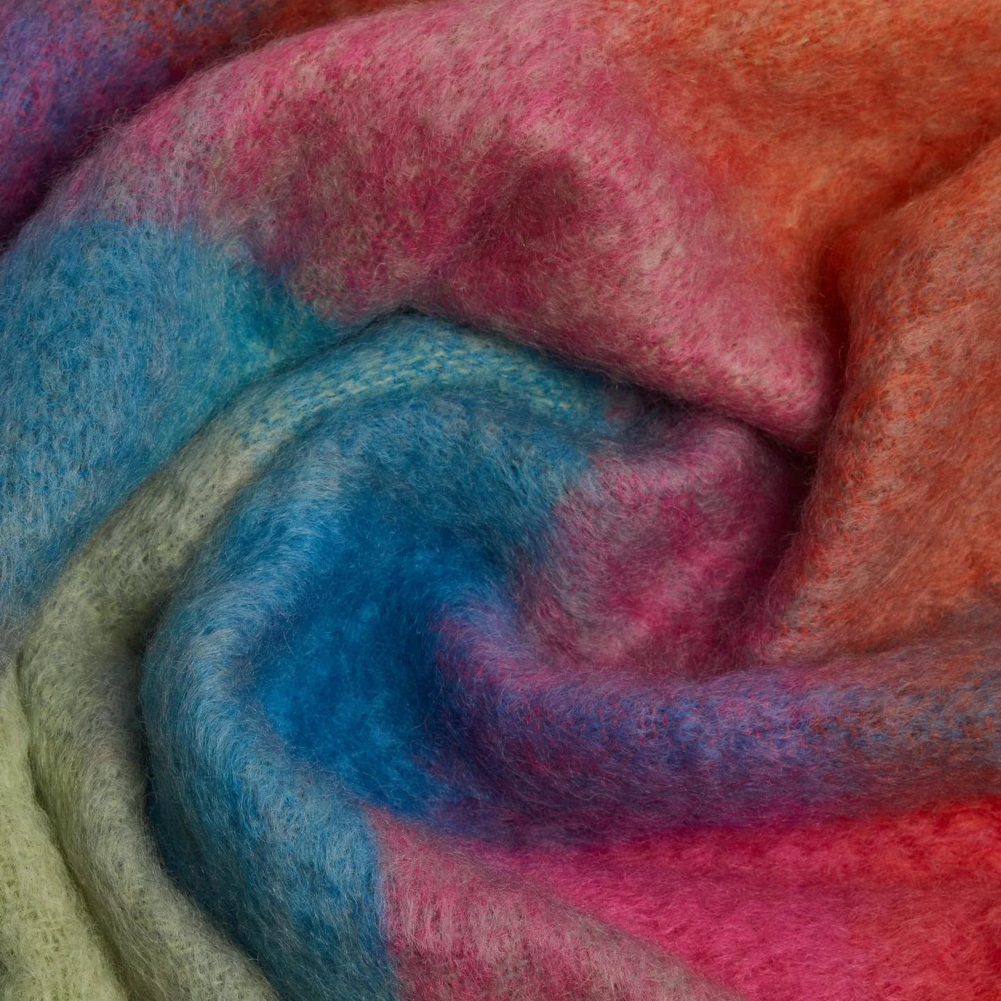 Foxford Colour Block Mohair Throw - Image 3