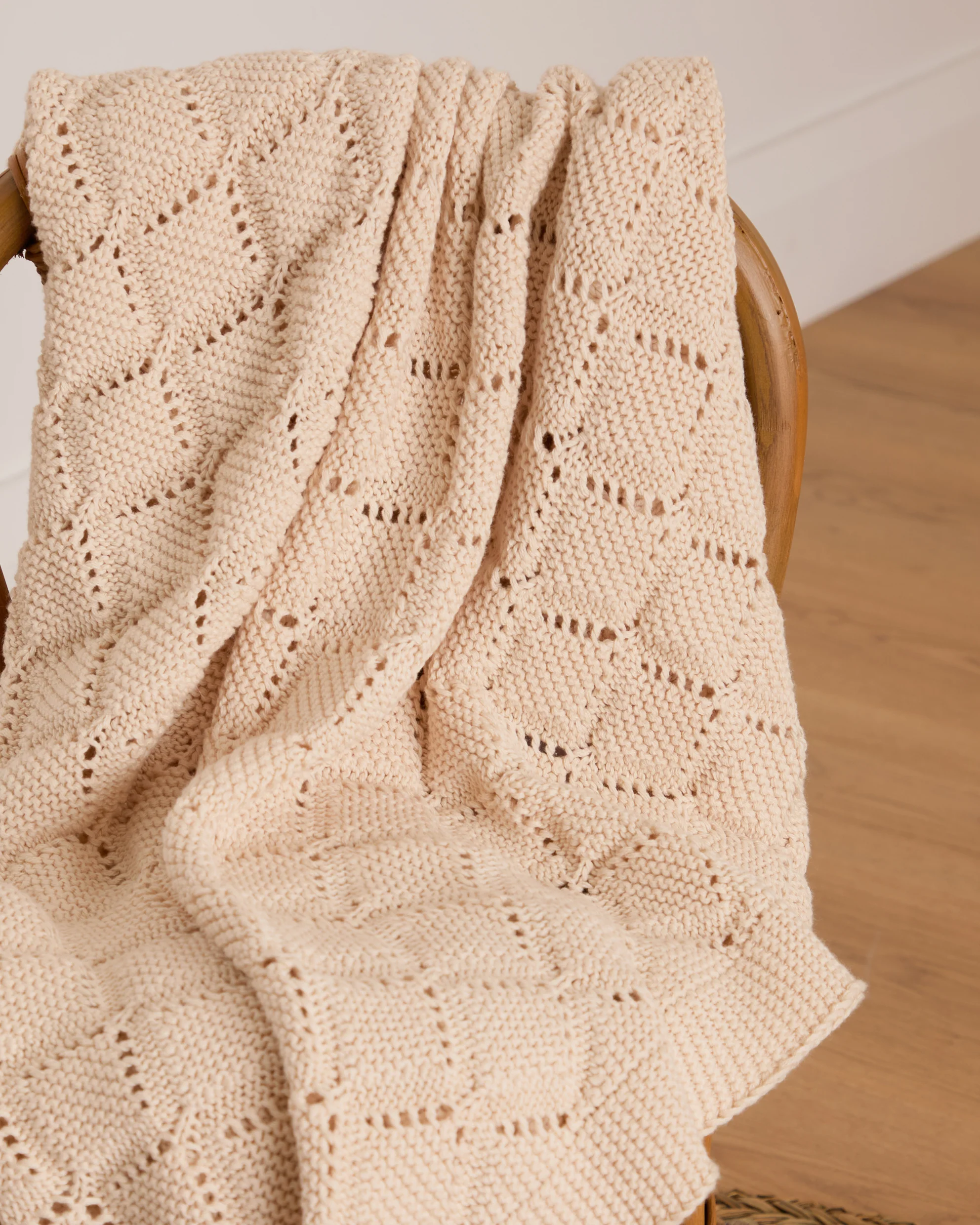 Foxford Cotton Baby Blanket - Cream - Image 10