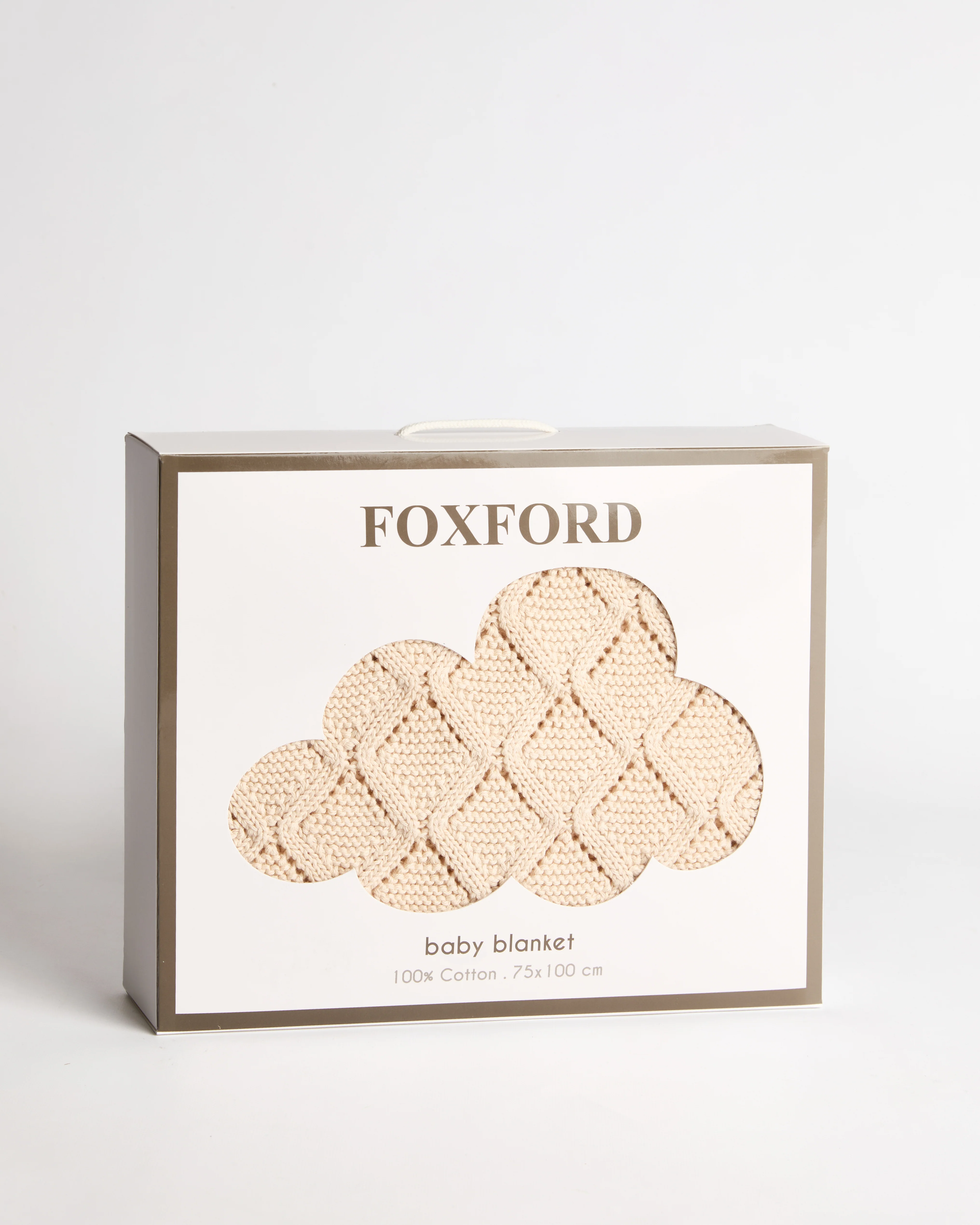 Foxford Cotton Baby Blanket - Cream - Image 5