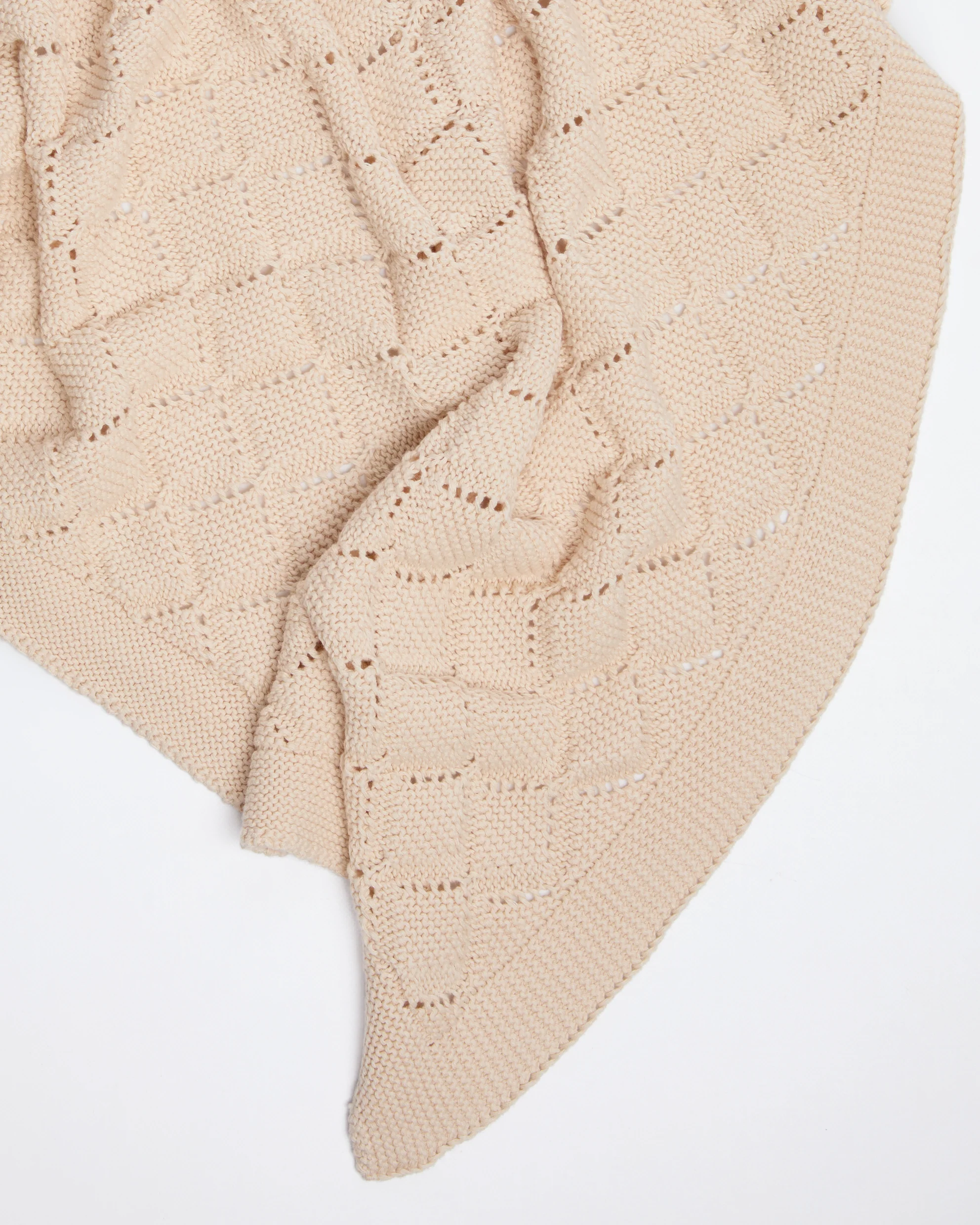 Foxford Cotton Baby Blanket - Cream - Image 6