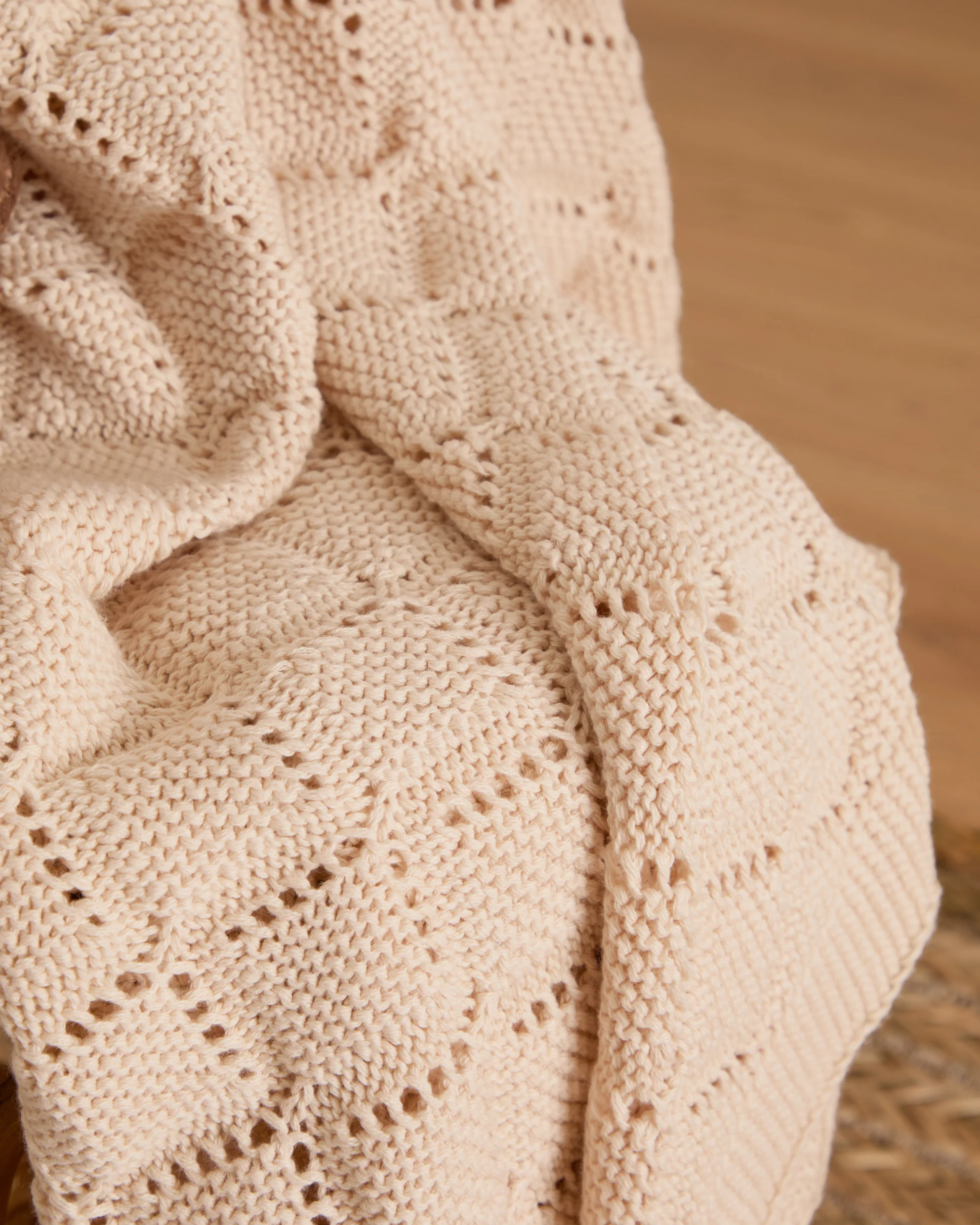 Foxford Cotton Baby Blanket - Cream - Image 8