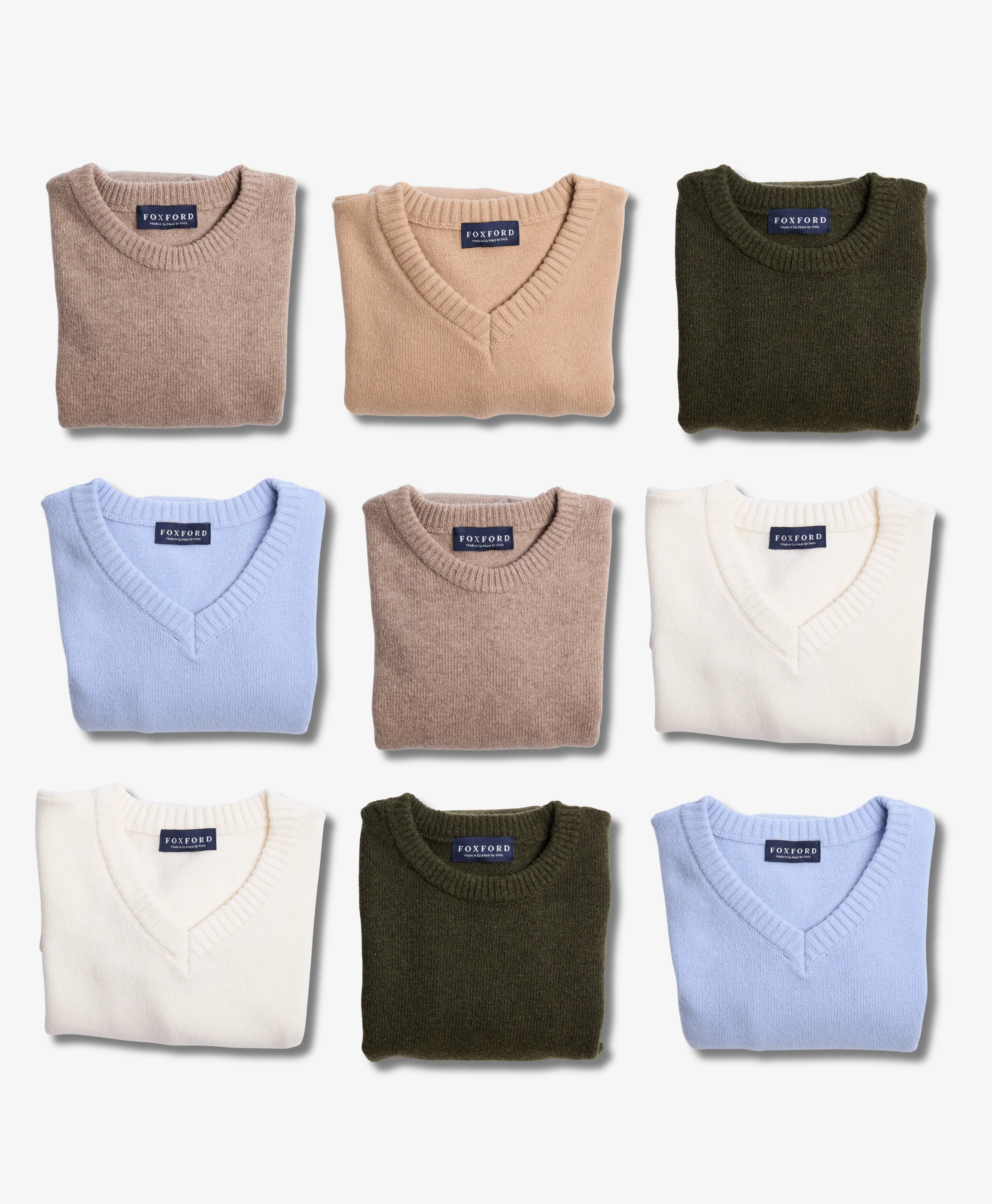 Foxford Dark Green Lambswool Round Neck - Image 5