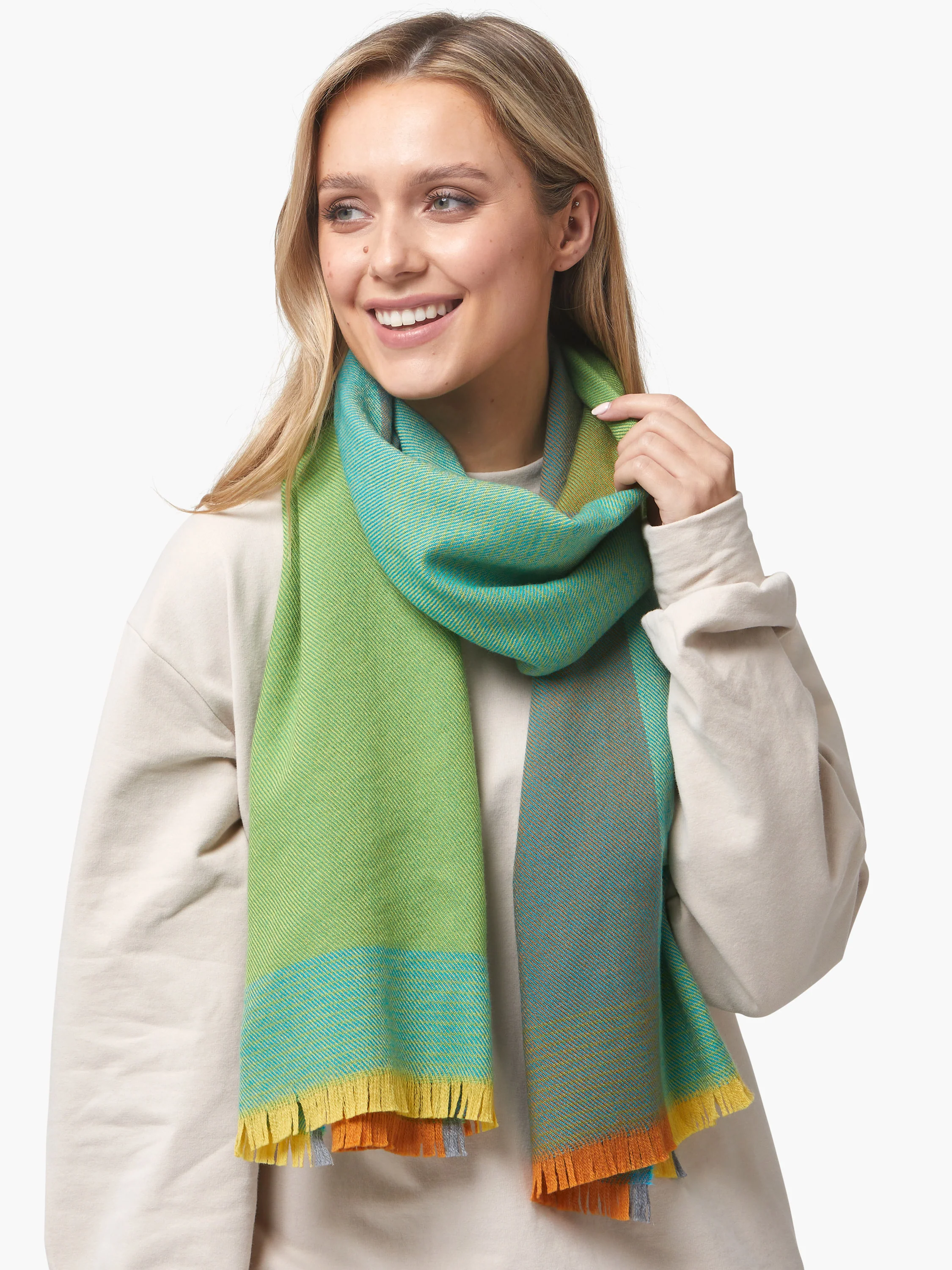 Foxford Emerald Extra-Fine Merino Scarf - Image 3