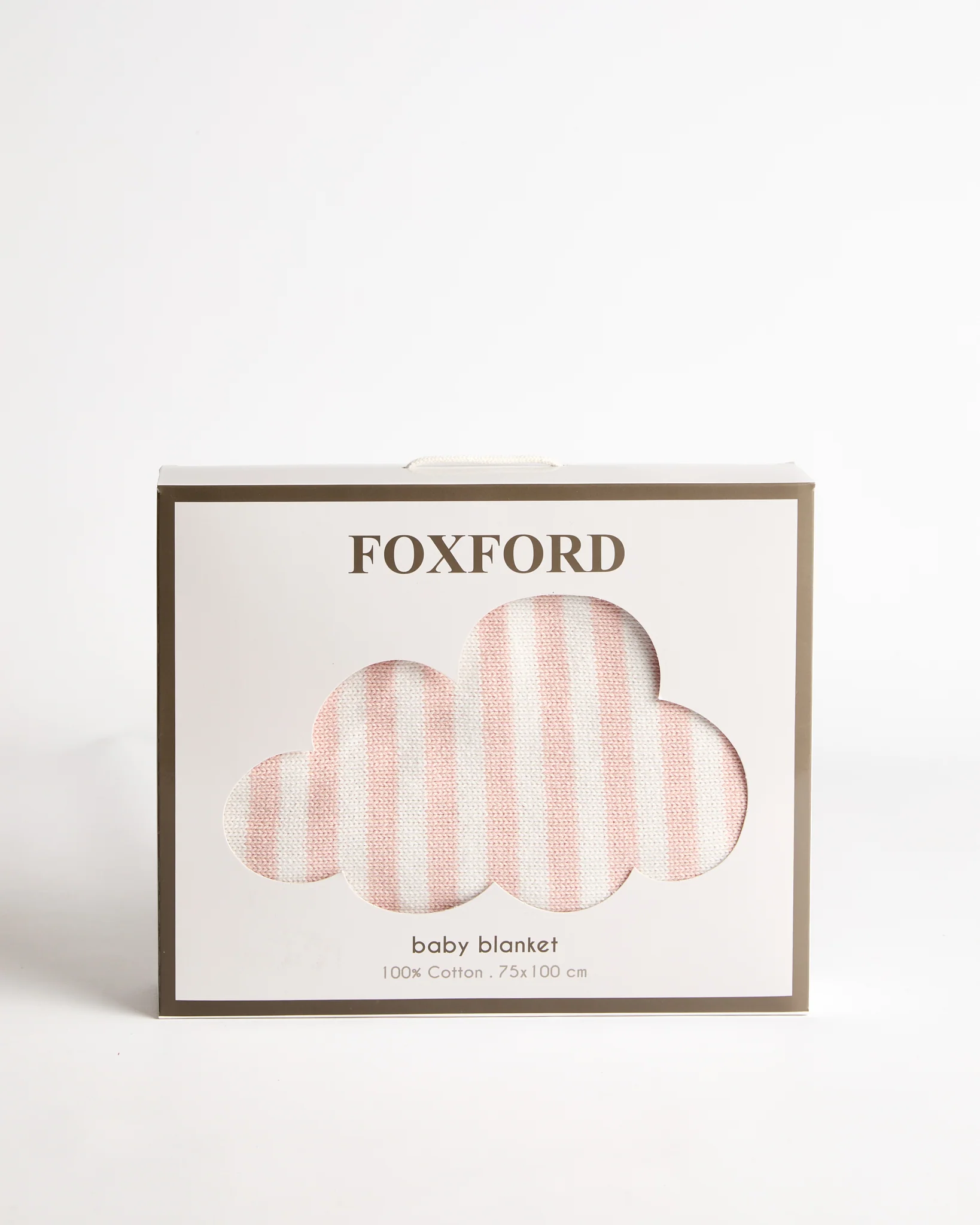 Foxford Pink Stripe Cotton Baby Blanket - Image 3