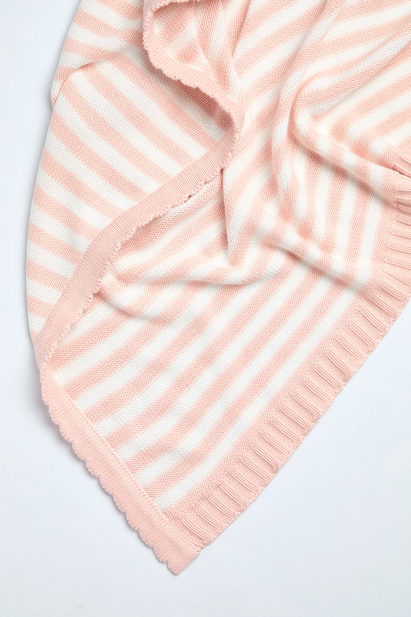 Foxford Pink Stripe Cotton Baby Blanket - Image 4