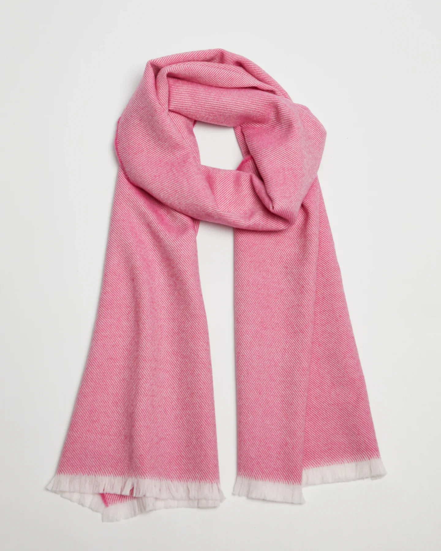 Foxford Pink Twill Extra-Fine Merino Scarf - Image 3