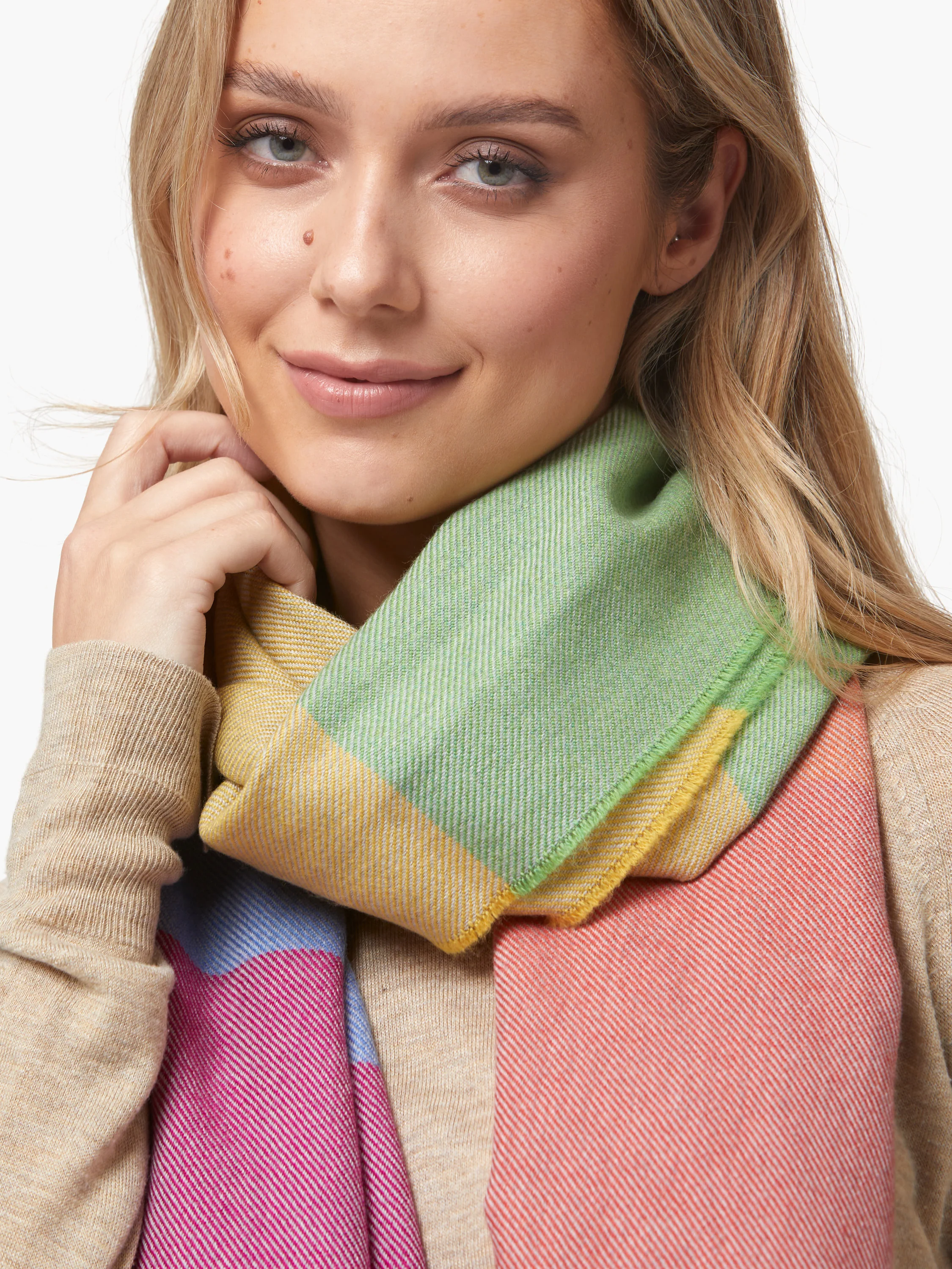 Foxford Rainbow Extra-Fine Merino Scarf - Image 3